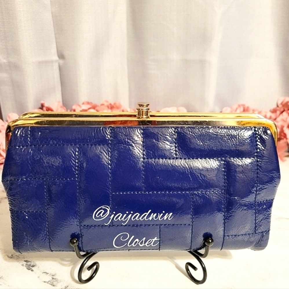 HOBO Int'l Blue Genuine Patent Leather 'Lauren' Wallet/Clutch